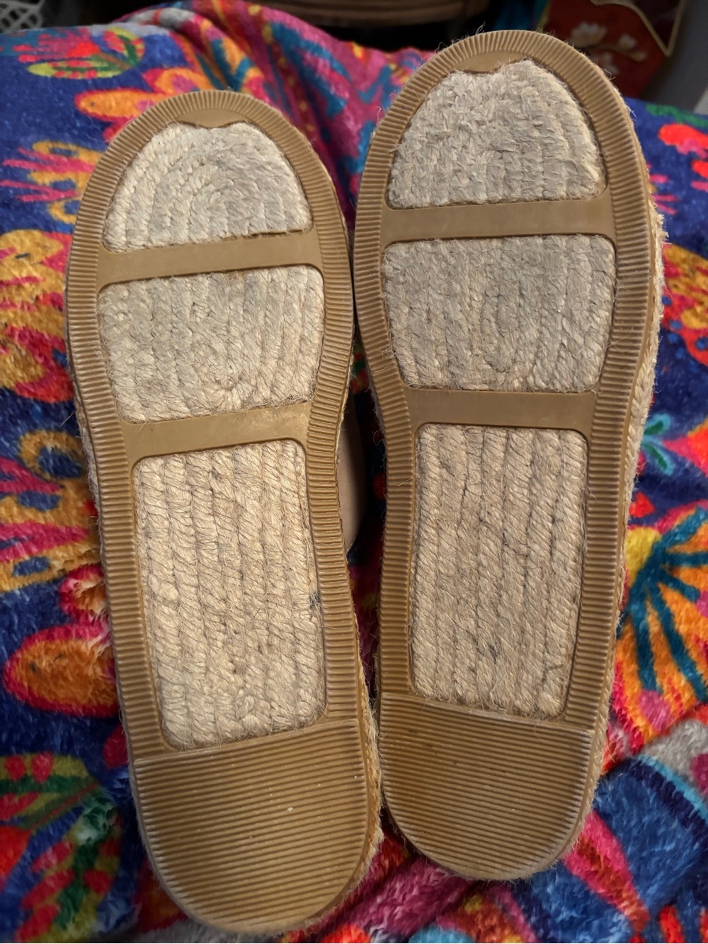 Seven Dials Beige/Tan Tassel Espadrille Slide Mules Size 9 A00520 - Picture 5 of 6